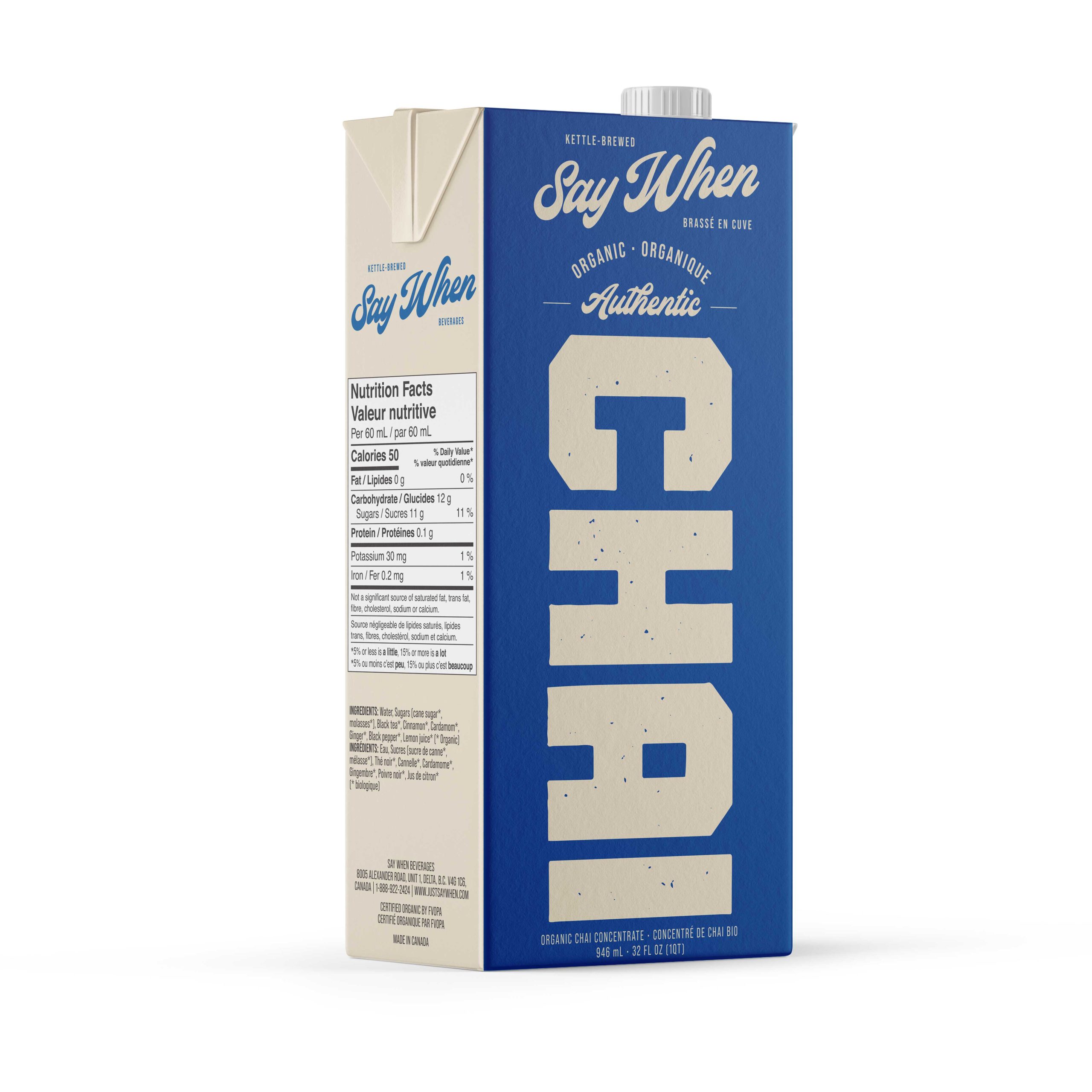 say when, sirop de masala chai, authentic, bio, 950ml - imagine 3