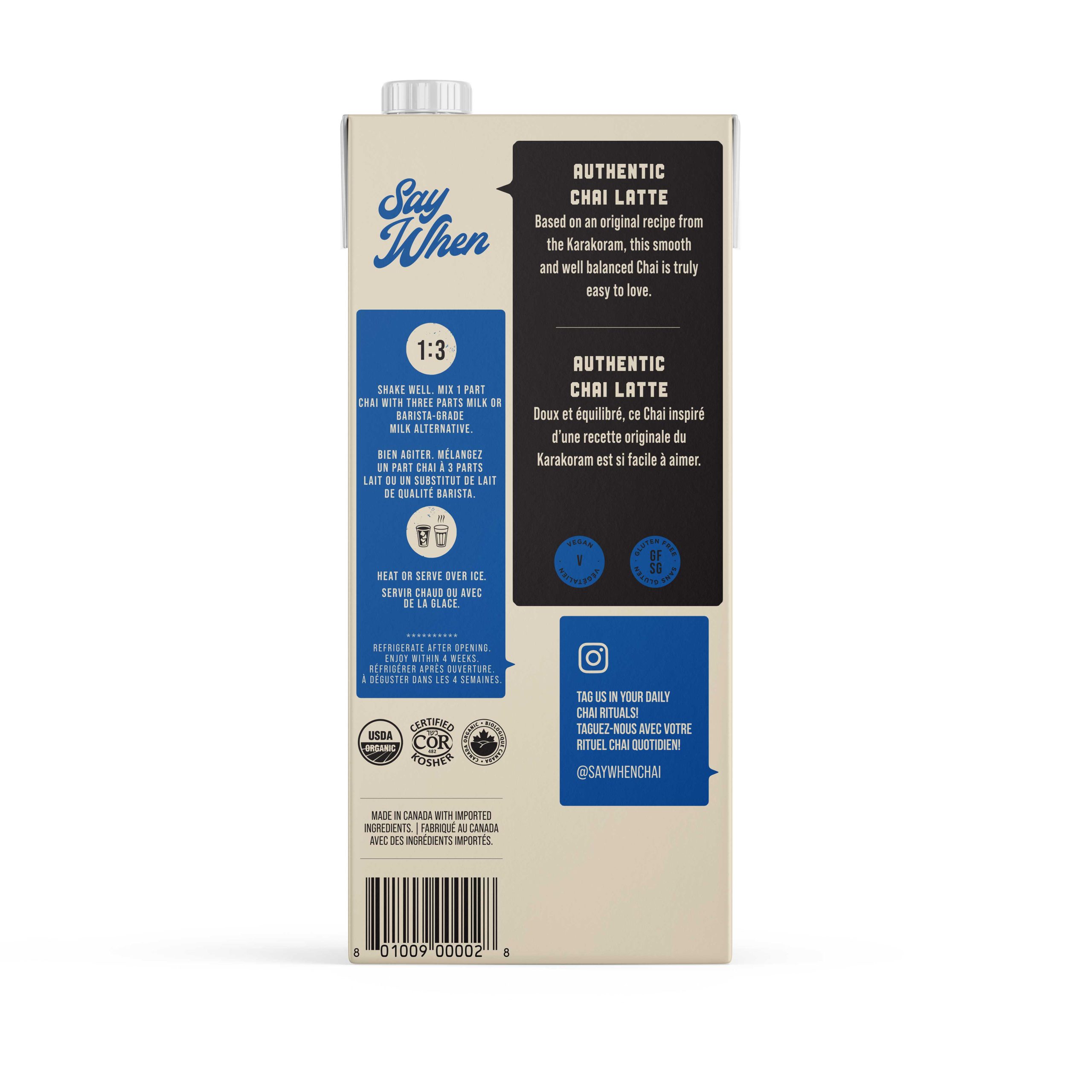 say when, sirop de masala chai, authentic, bio, 950ml - imagine 4